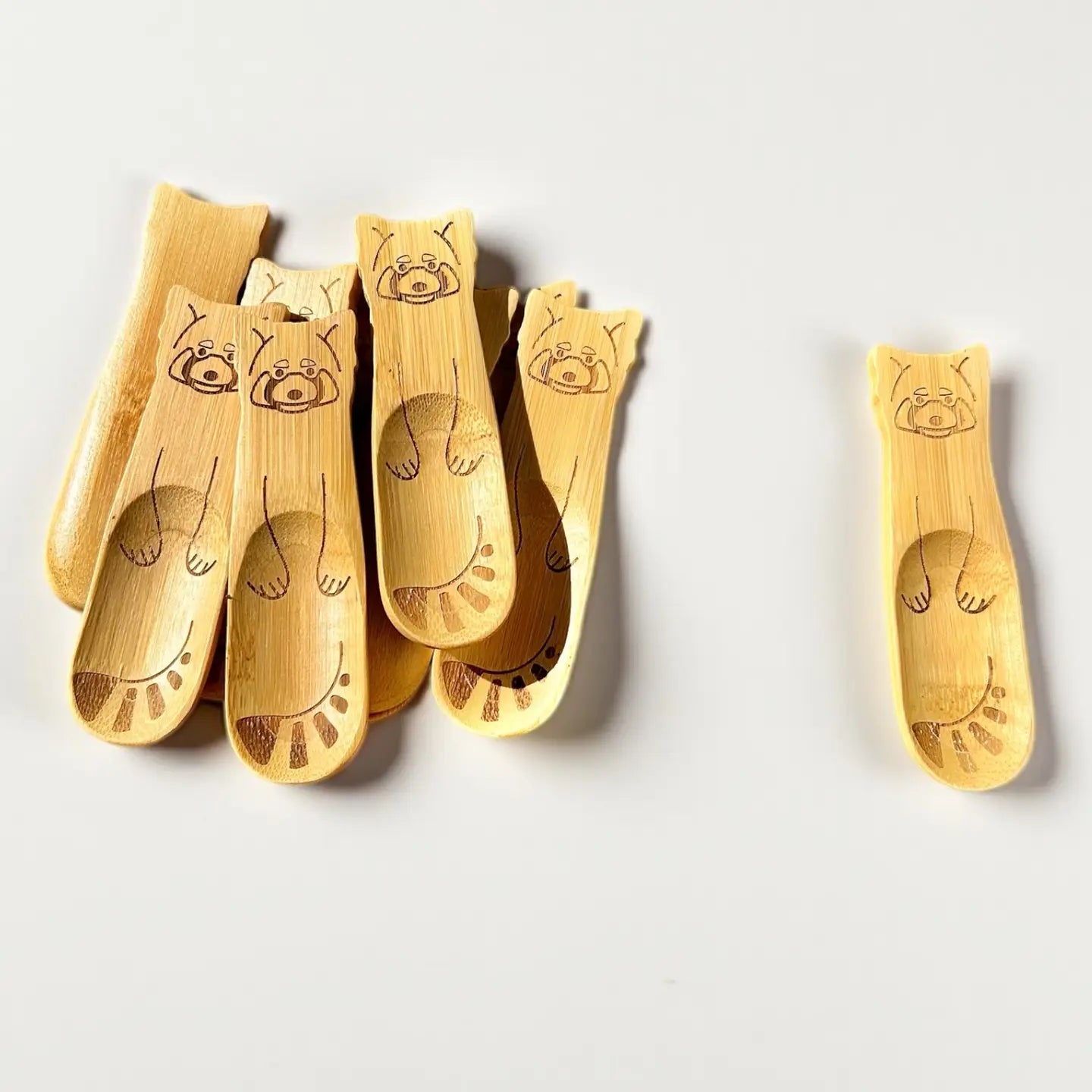 Bamboo Animal Kids & Toddler Utensils - Red Panda Spoon - Bamboo Switch
