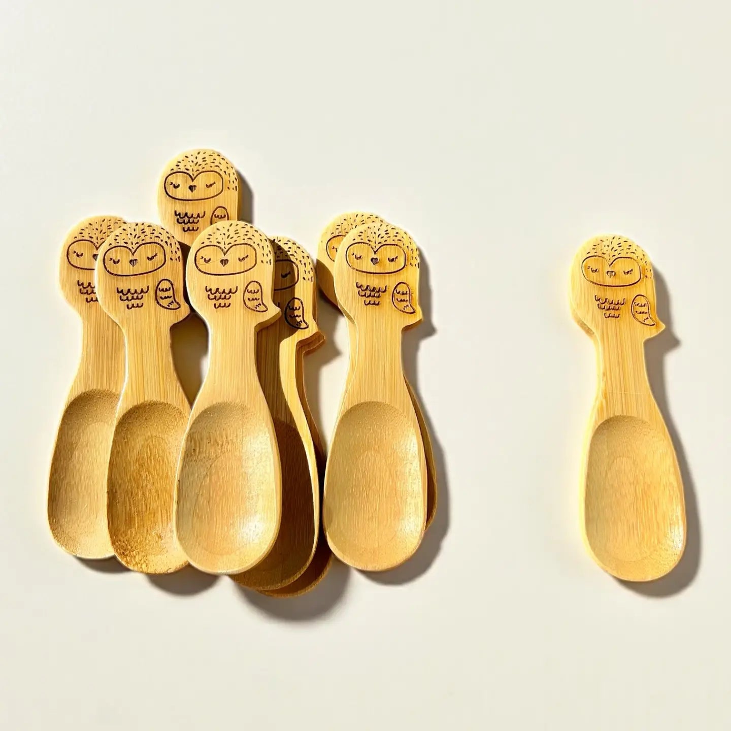 Bamboo Animal Kids & Toddler Utensils - Owl Spoon - Bamboo Switch