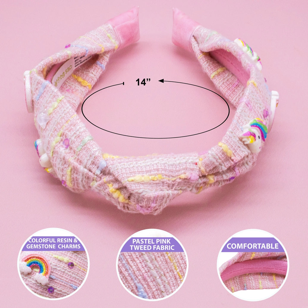 Kids Sequin Knot Headband - Unicorn & Rainbow - Frog Sac