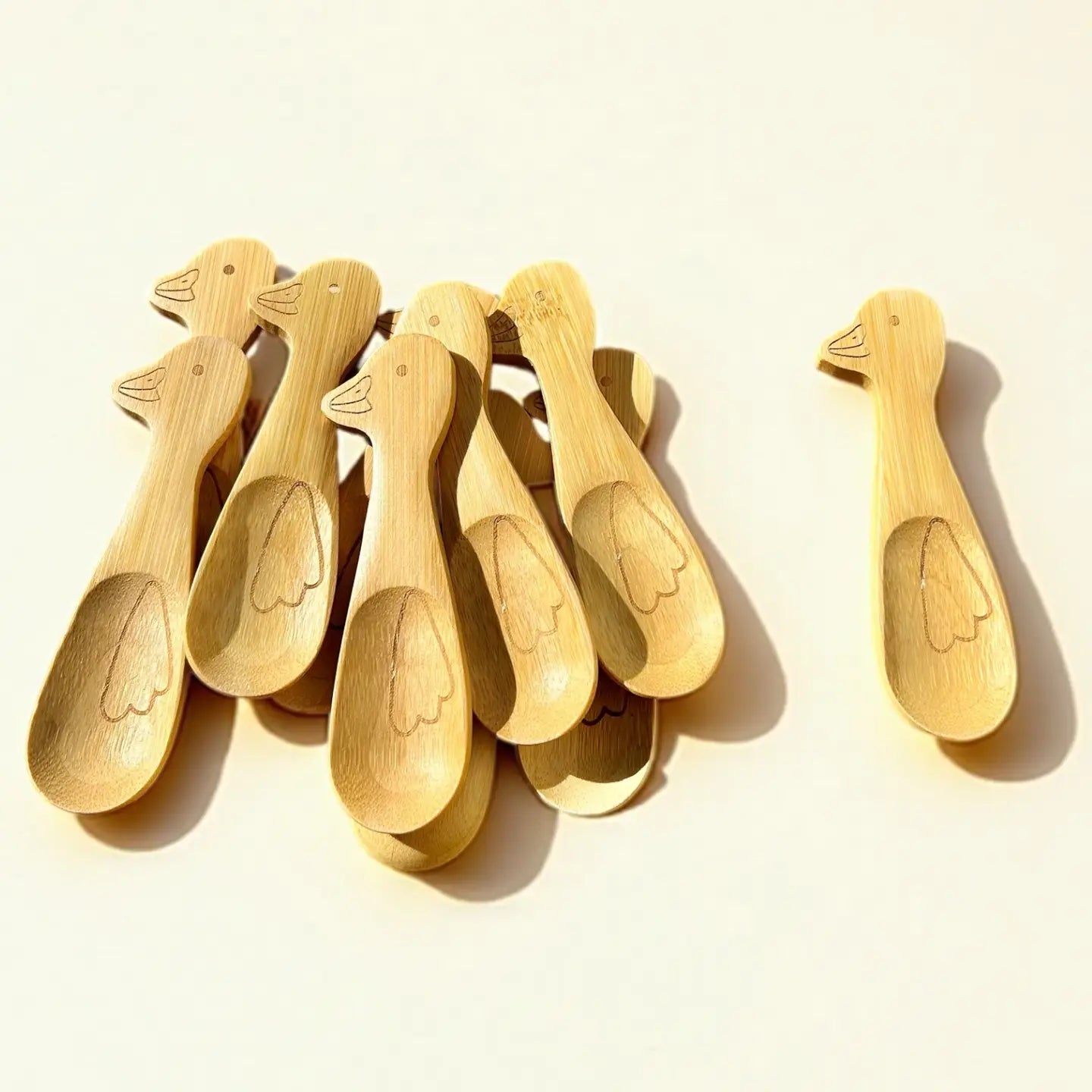Bamboo Animal Kids & Toddler Utensils - Duck Spoon - Bamboo Switch
