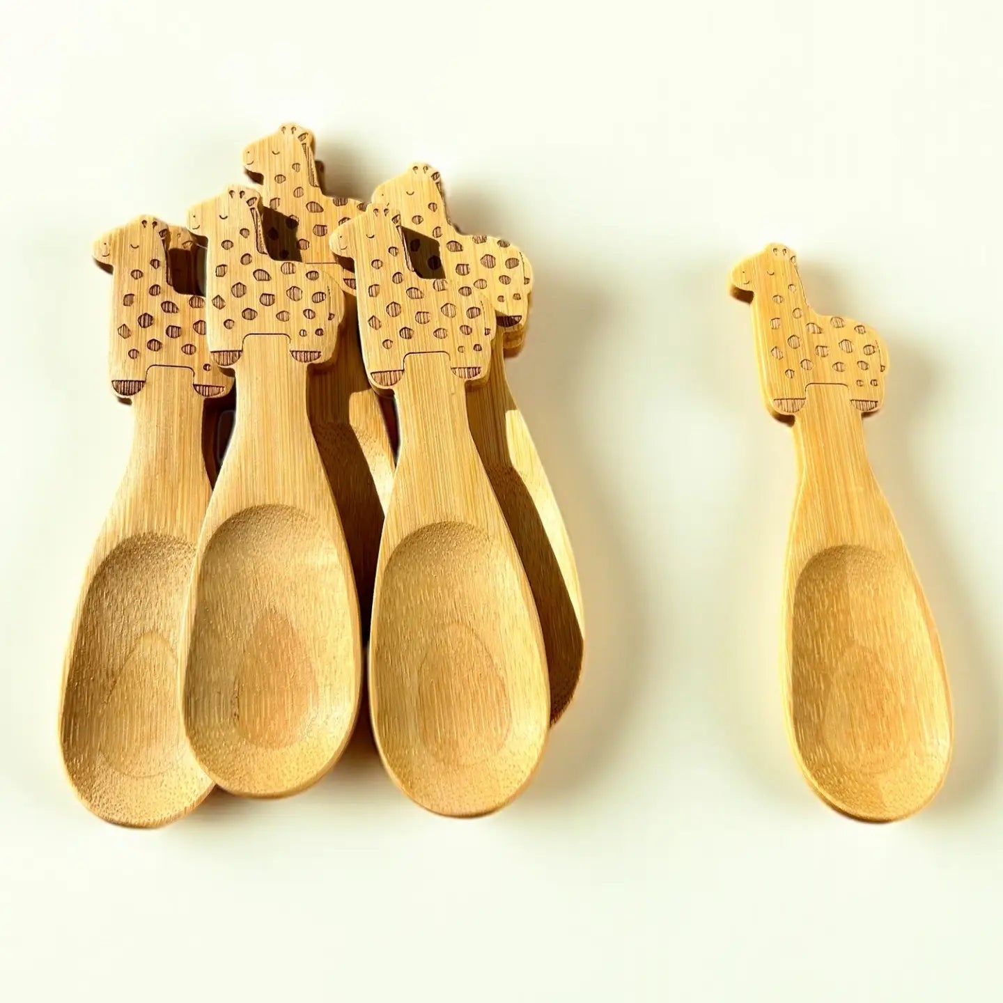 Bamboo Animal Kids & Toddler Utensils - Giraffe Spoon - Bamboo Switch