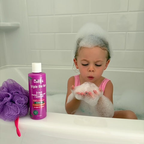 Rock the Locks 3-in-1 is a Shampoo + Body Wash + Bubble Bath