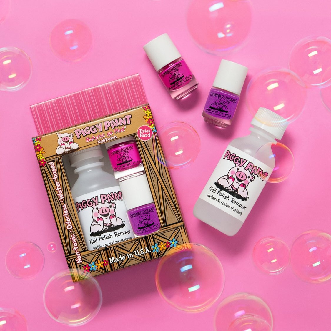 2 Polish + Remover Box Set - Kids Non-toxic Nail Polish