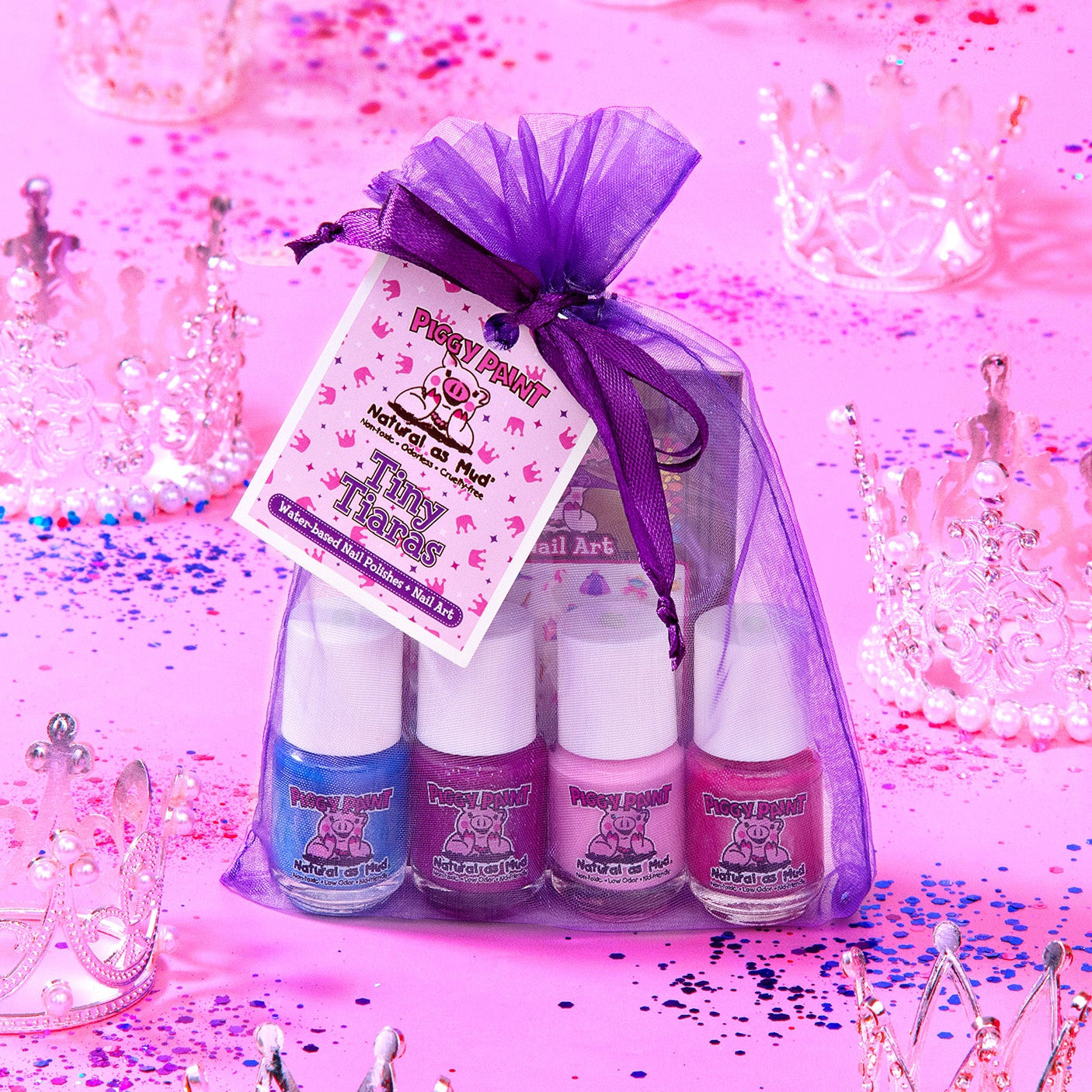 Tiny Tiaras Gift Set - Kids Non-toxic Nail Polish