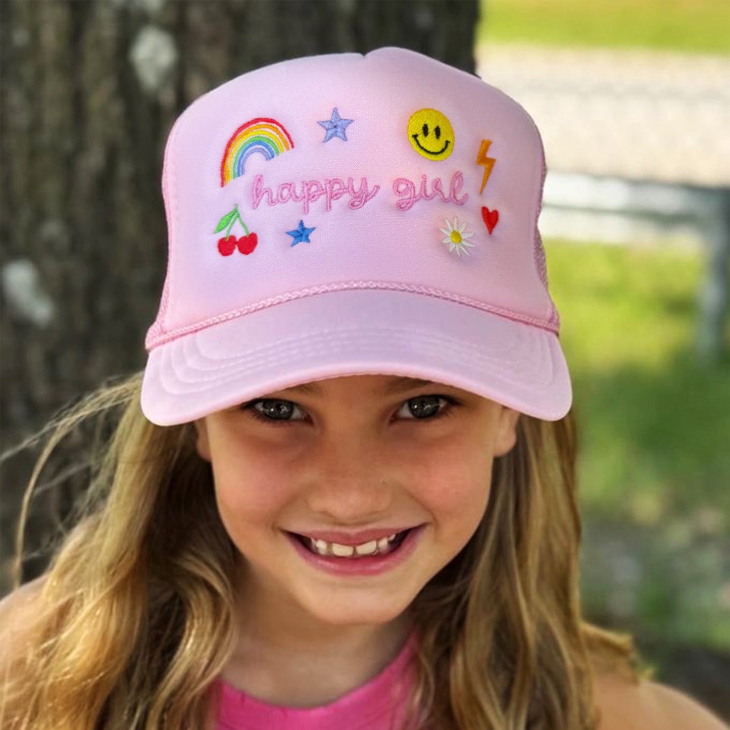 Happy Girl Trucker Hat - Sundrop