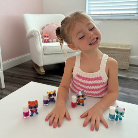 SuperKitties 4-Polish Box Set - Kids Non-toxic Nail Polish