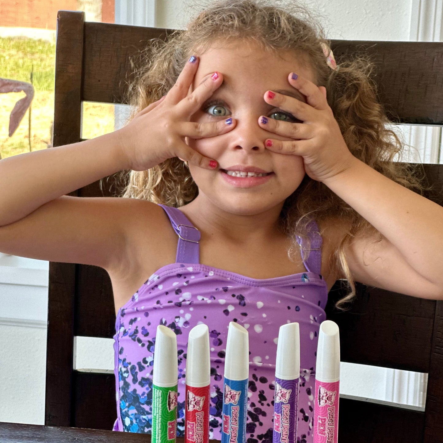 Rudolph’s Red & Green Piggy Paint Pen Bundle - Non-Toxic Nail Polish