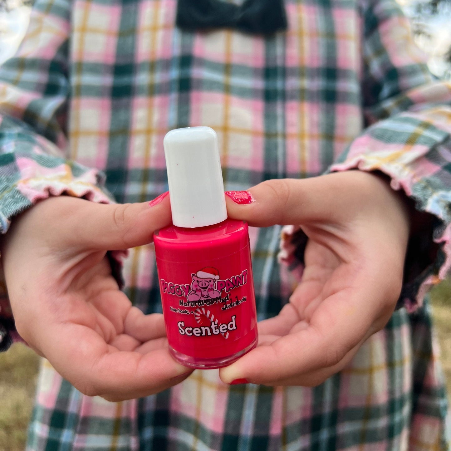 Scented Peppermint Piggy - Holiday Red