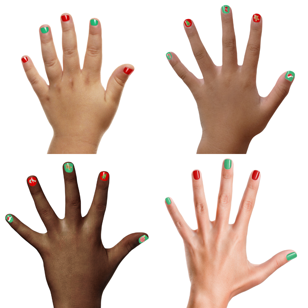 Rudolph’s Red & Green Piggy Paint Pen Bundle - Non-Toxic Nail Polish