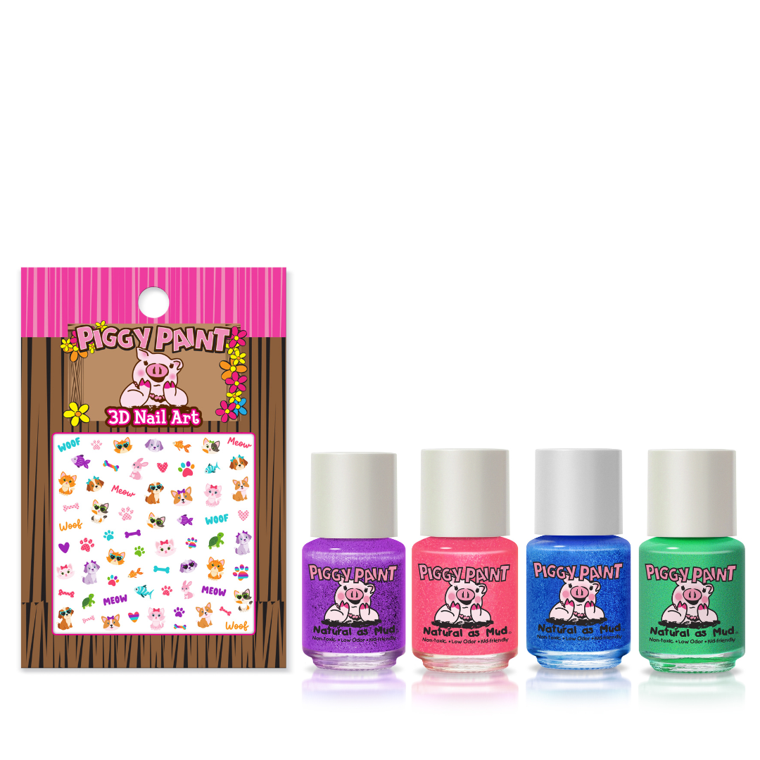 PURRfect Paws Gift Set - Kids Non-toxic Nail Polish