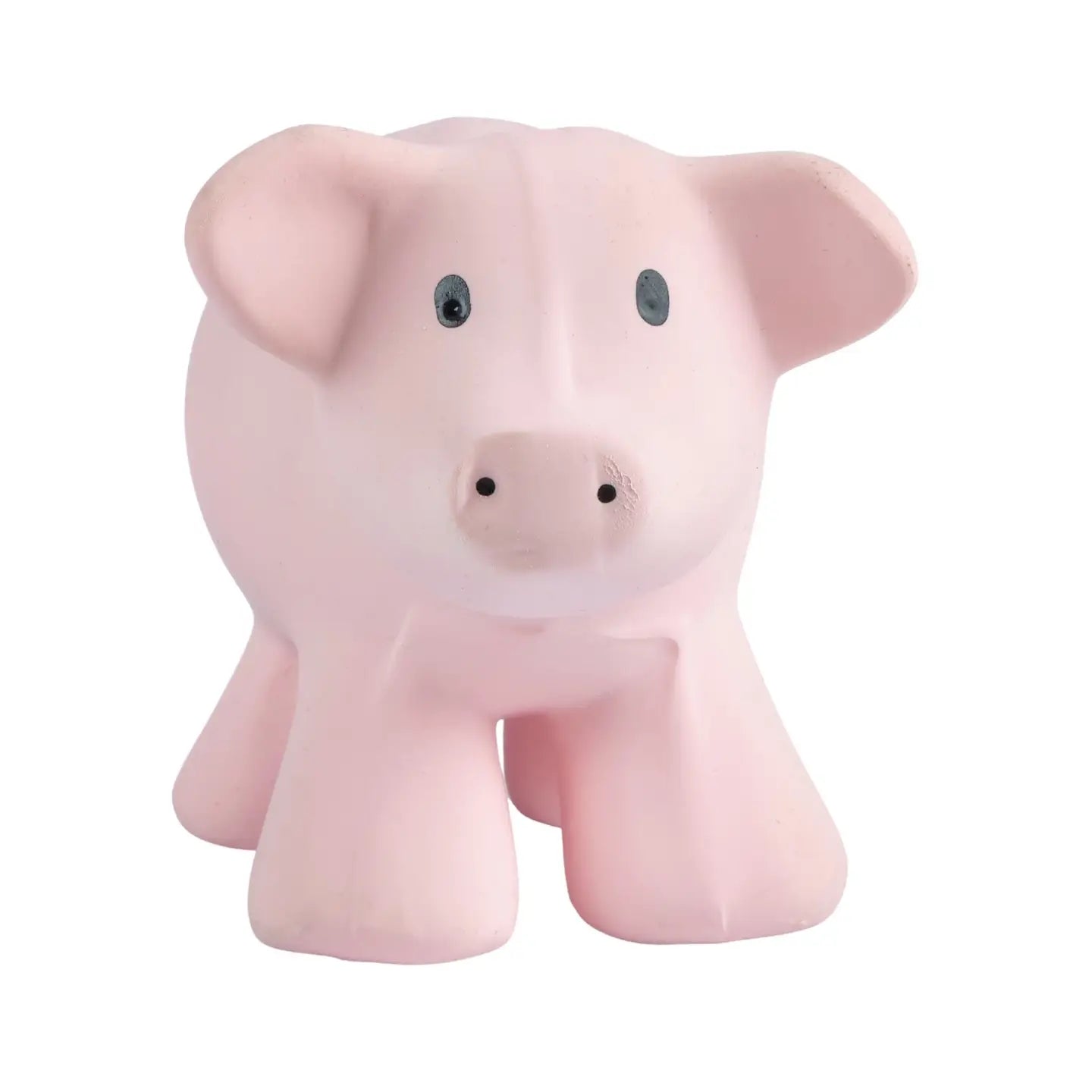 Pig Natural Organic Rubber Teether, Rattle & Bath Toy - Tikiri Toys