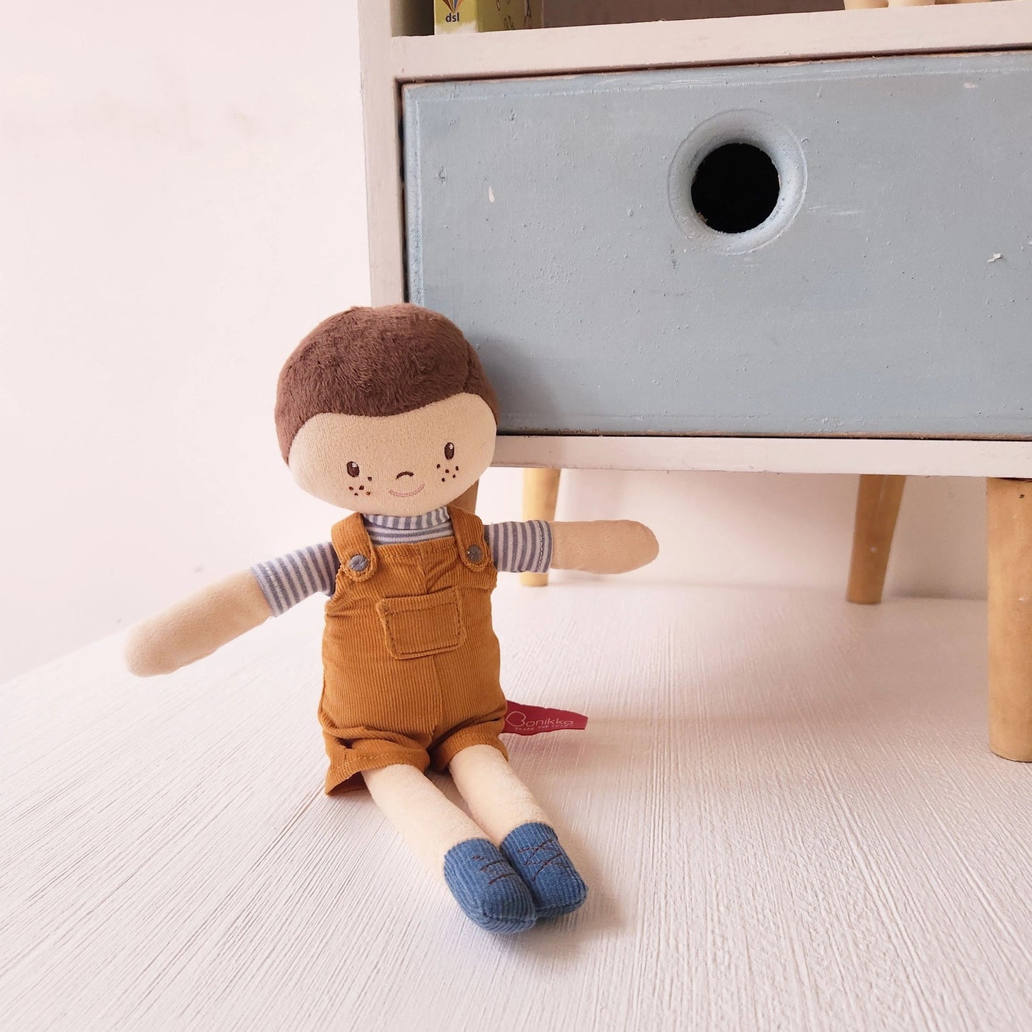 Tim with Yellow Dungarees - Tikiri Toys