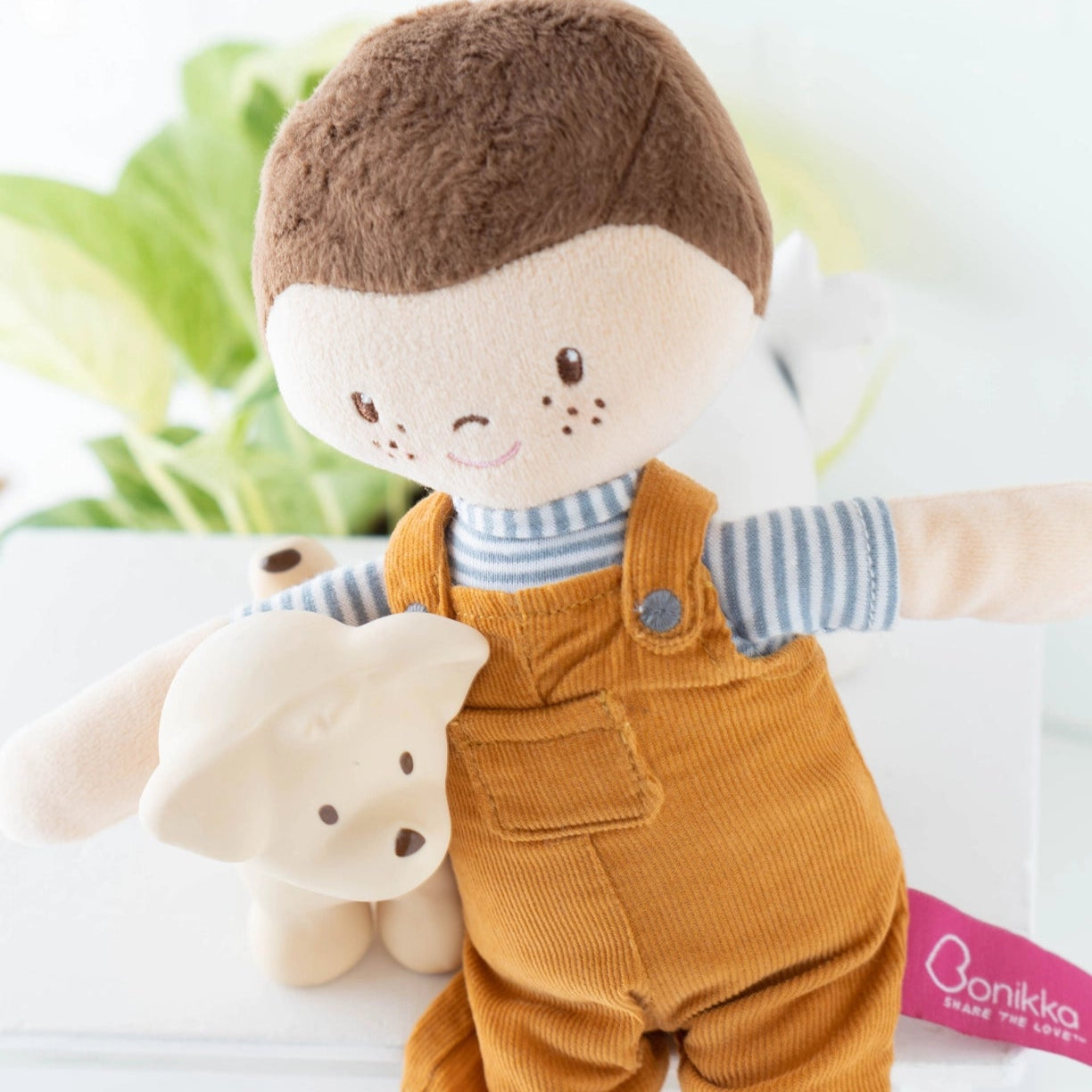 Tim with Yellow Dungarees - Tikiri Toys