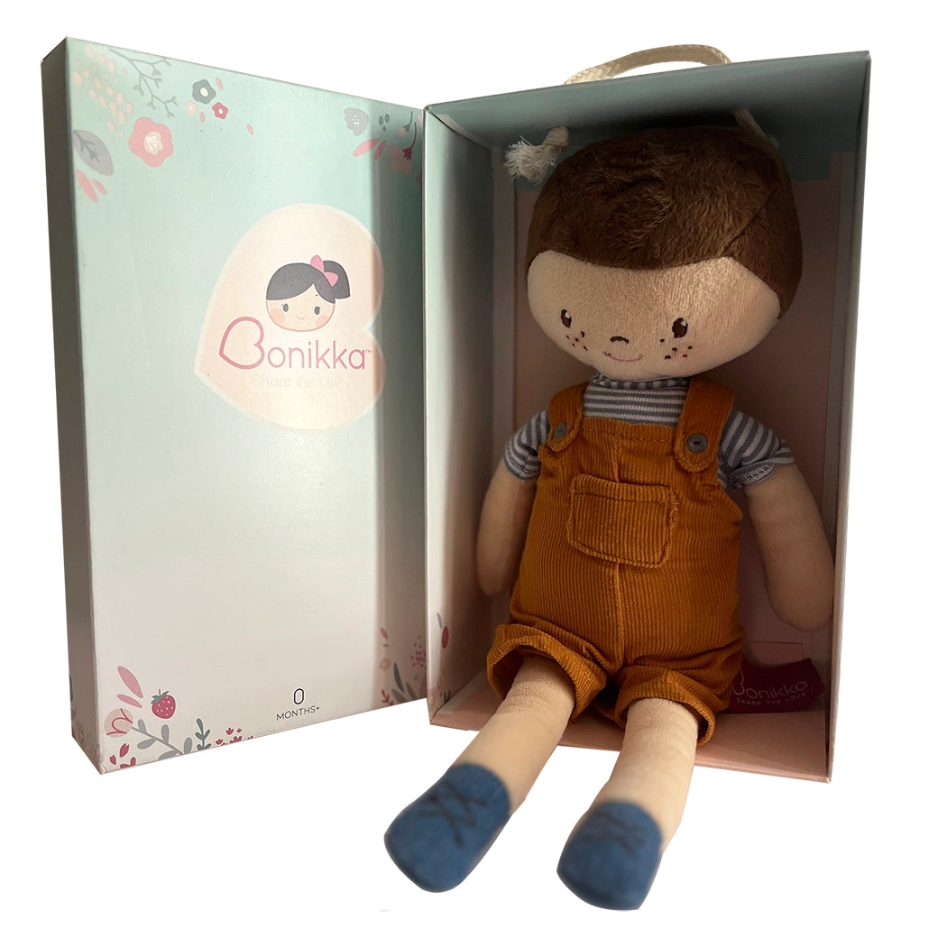 Tim with Yellow Dungarees - Tikiri Toys
