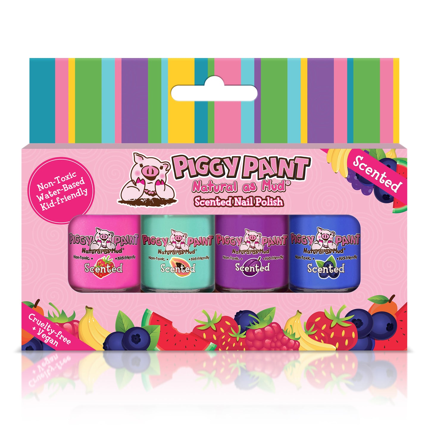 Scented Fruit Fairy 4 Polish - Gift Set - Kids Non-toxic Nail Polish