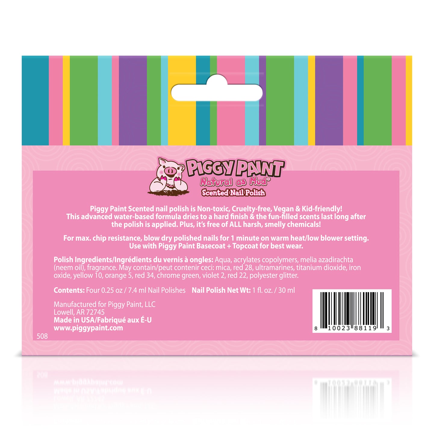 Scented Lucky Lollipop 4 Polish - Gift Set - Kids Non-toxic Nail Polish