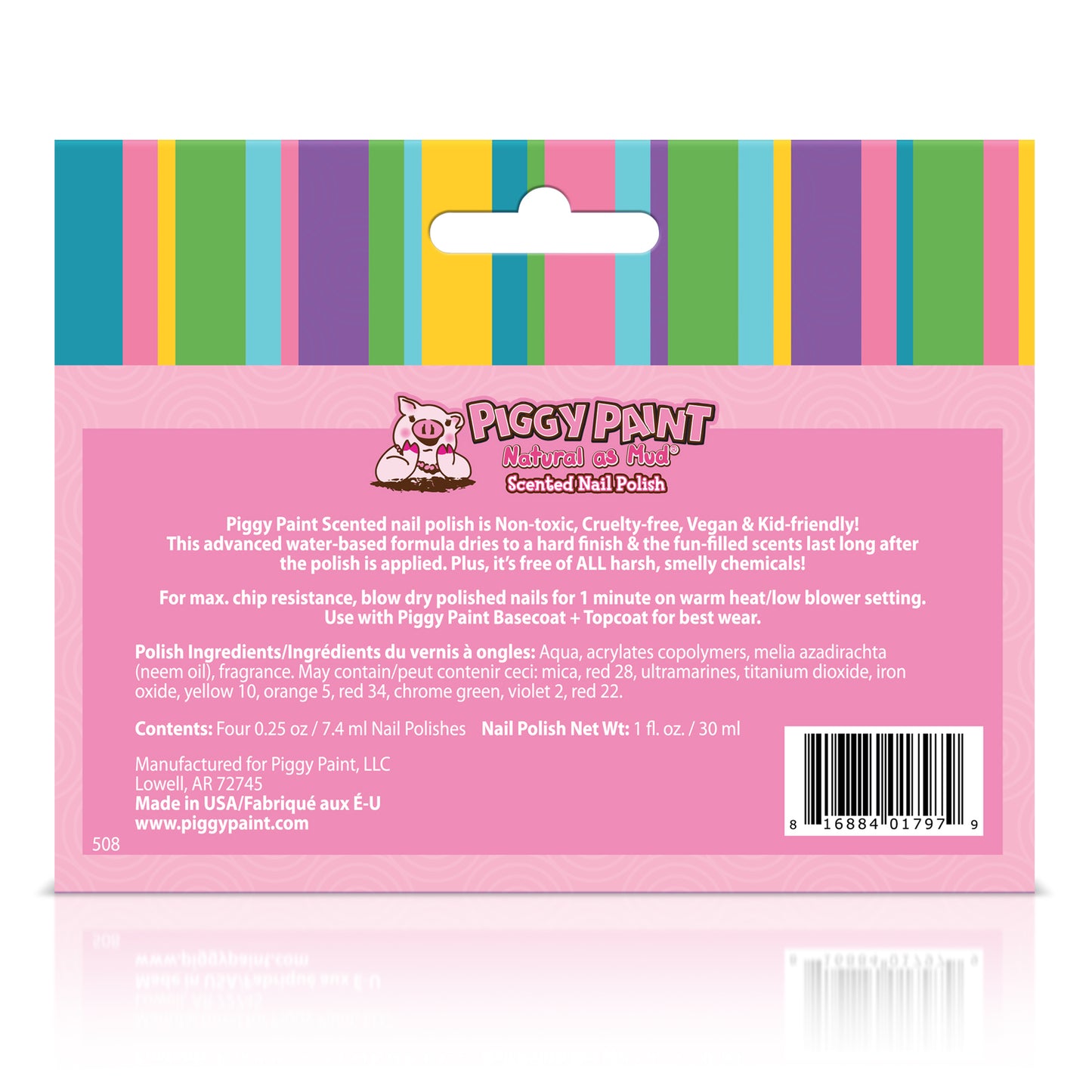 Scented Silly Unicorns 4 Polish - Gift Set - Kids Non-toxic Nail Polish