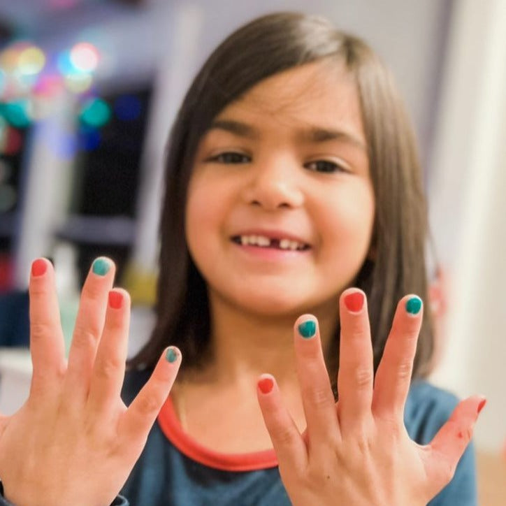 Rudolph’s Red & Green Piggy Paint Pen Bundle - Non-Toxic Nail Polish