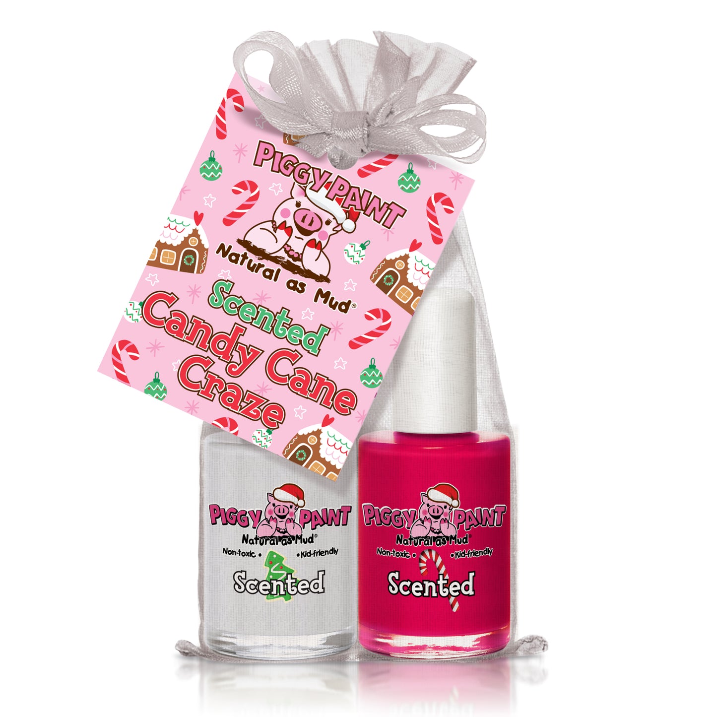 Scented Candy Cane Craze Gift Set - Kids Non-toxic Nail Polish