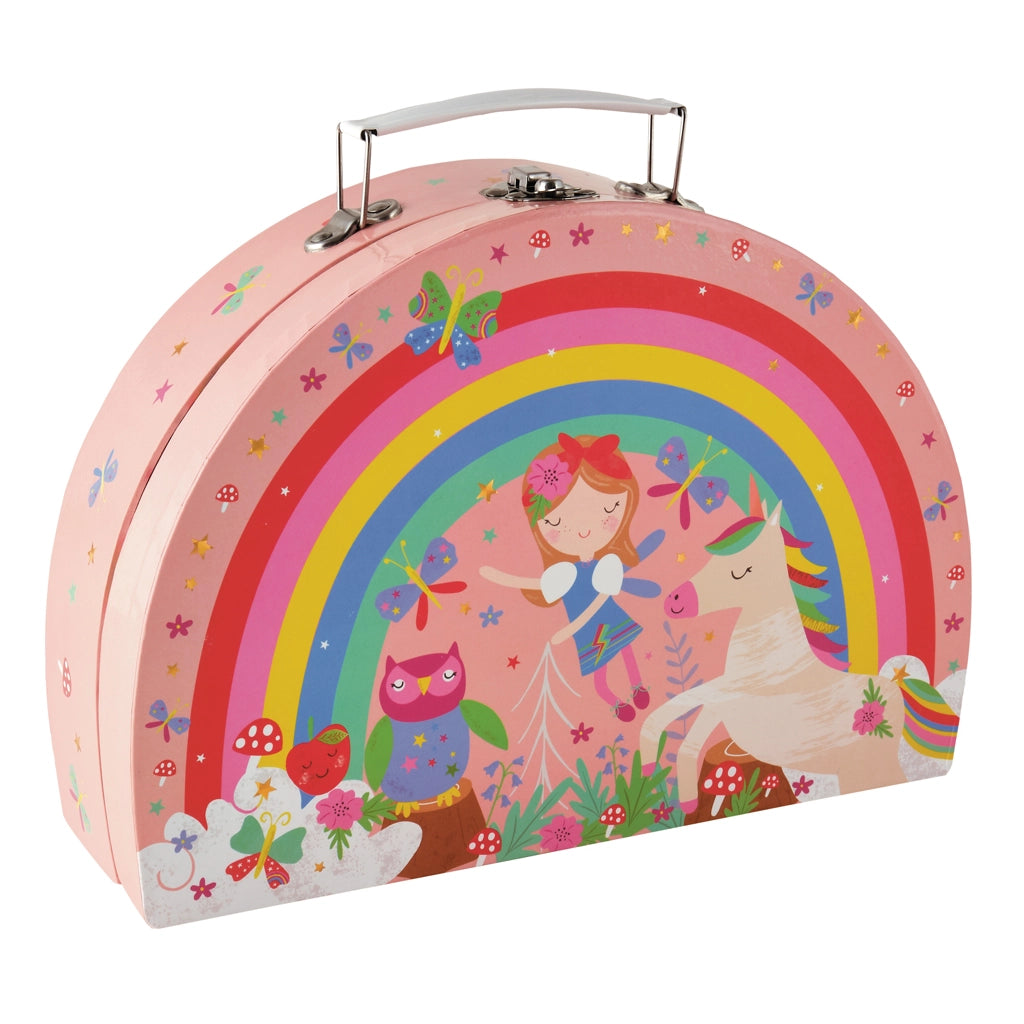 Rainbow Fairy Tin Tea Set is Semi Circle Foiled Case - Floss and Rock