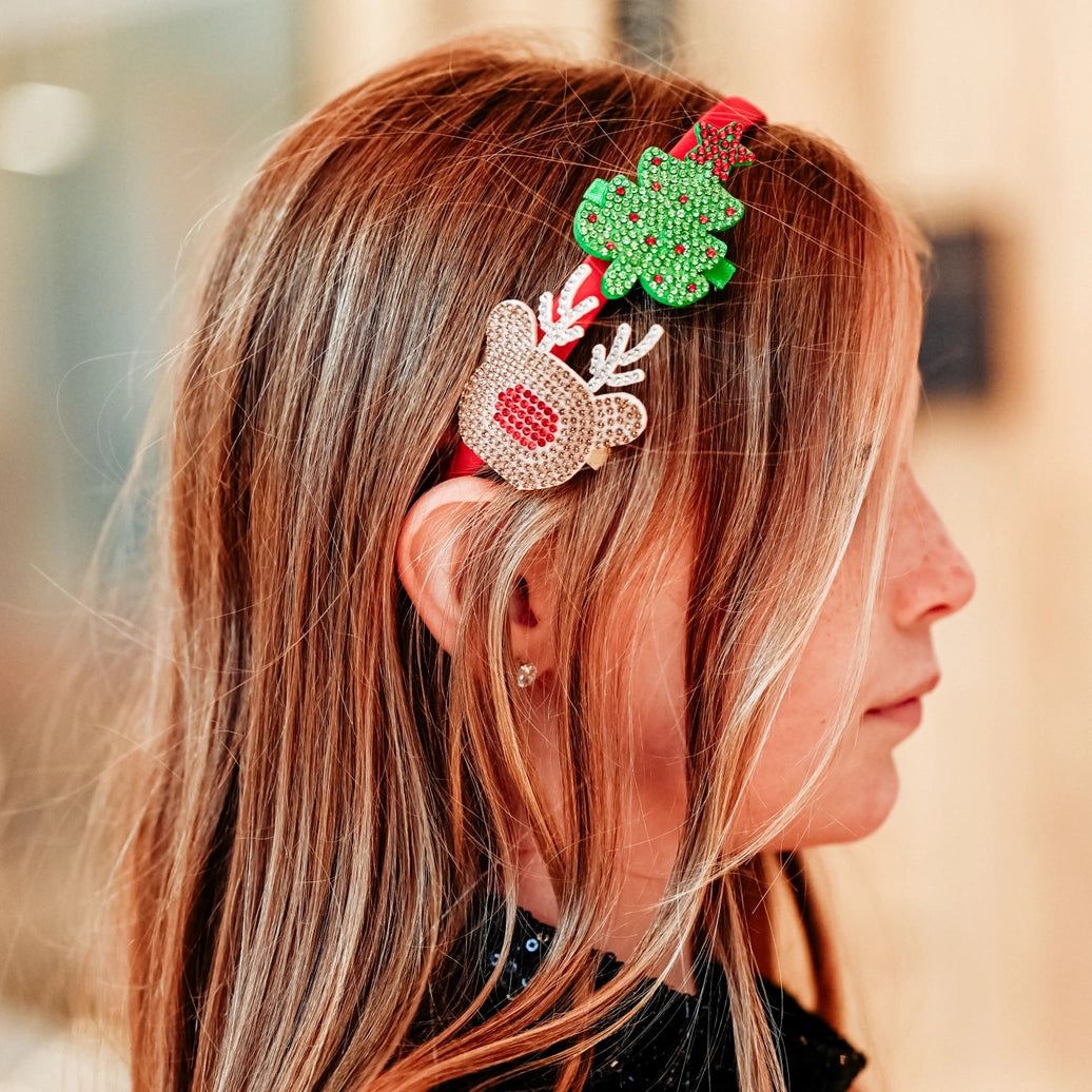 Christmas Charm Headband and Hair Clips - Frog Sac