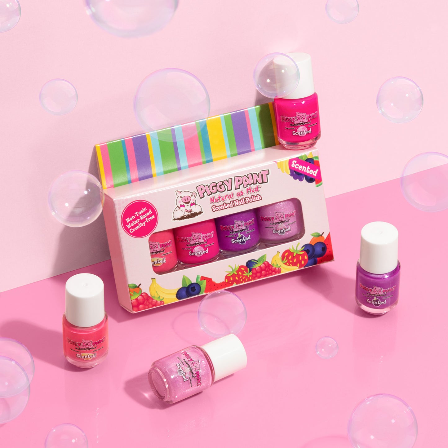 Scented Lucky Lollipop 4 Polish - Gift Set - Kids Non-toxic Nail Polish