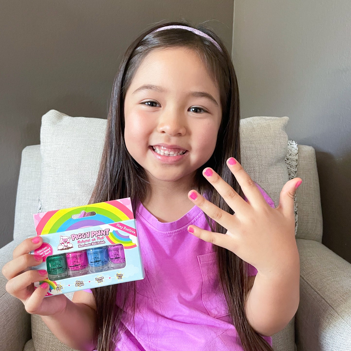 Rainbow 4 Polish Box Set - Kids Non-toxic Nail Polish