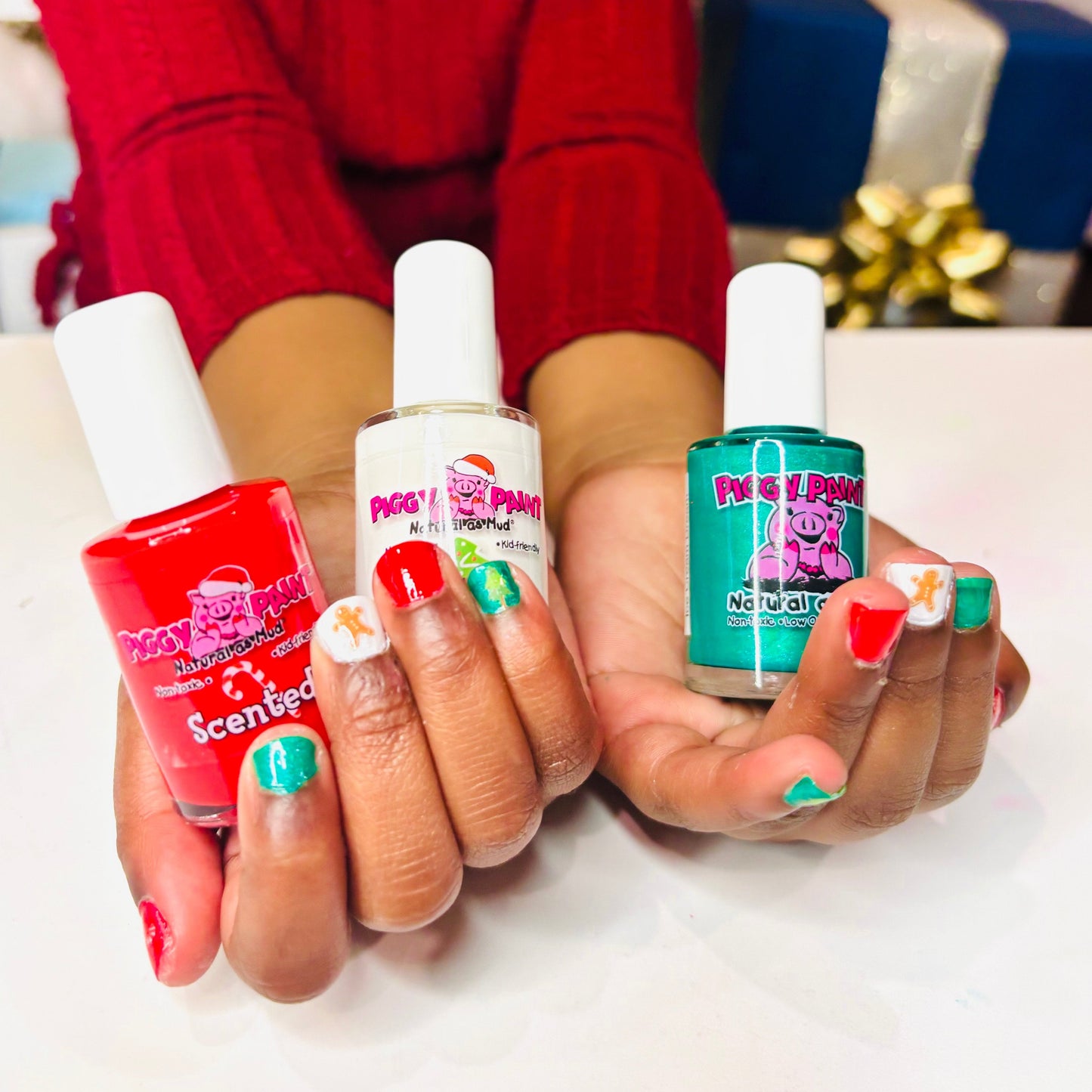Scented Peppermint Piggy - Holiday Red