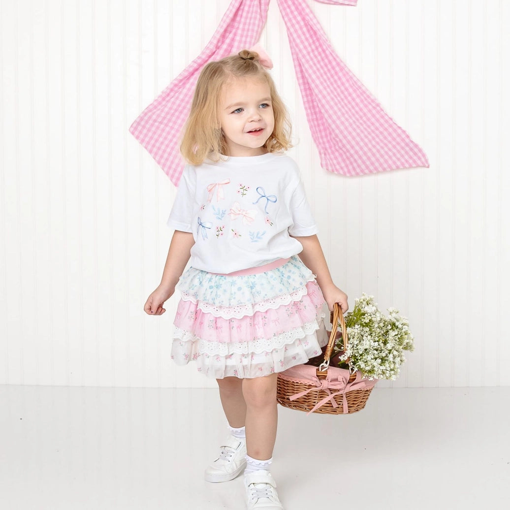 Honey Bunny Easter Tulle Bow Clip - Kids Hair Bow - Sweet Wink