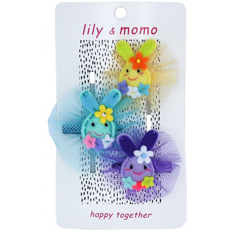 Cotton Tail Trio Kids Hair Clips - Lily and Momo