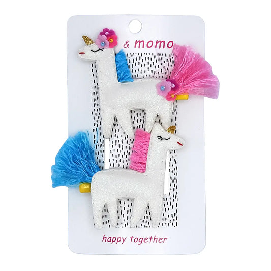 Unicorn Friends Kids Hair Clips - Lily and Momo
