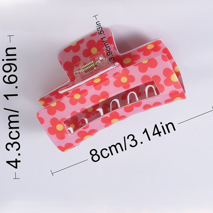 Small Fresh and Sweet Style Small Flower Hair Claw - Pink