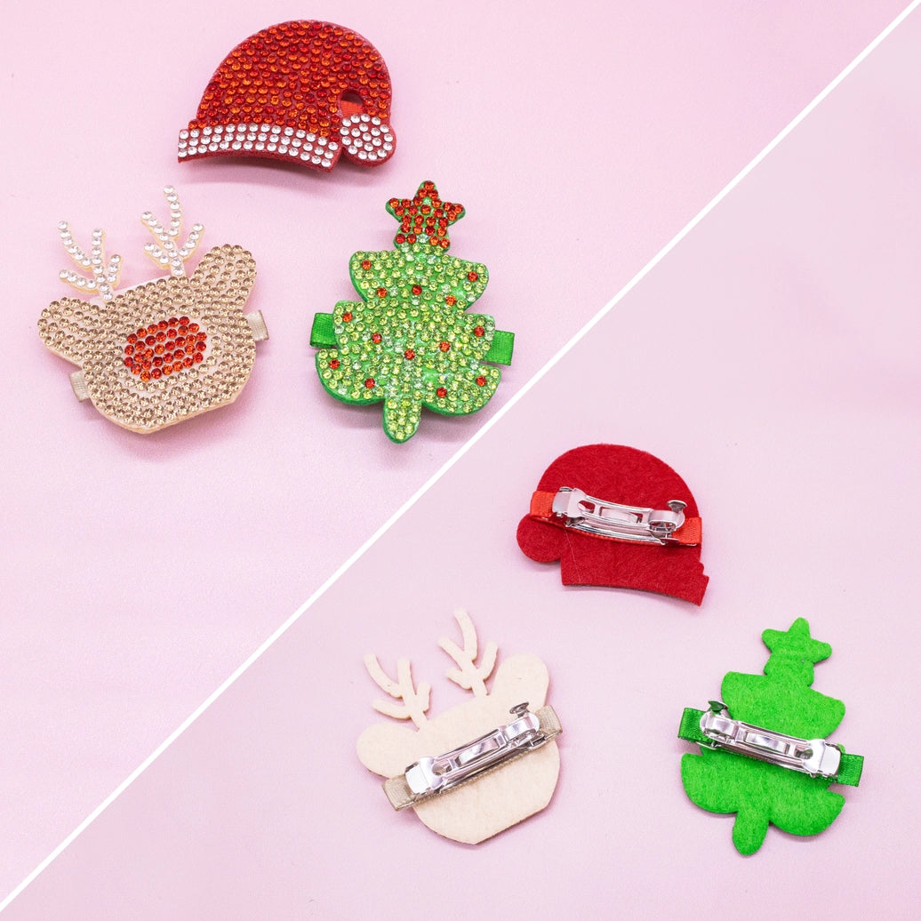 Christmas Charm Headband and Hair Clips - Frog Sac