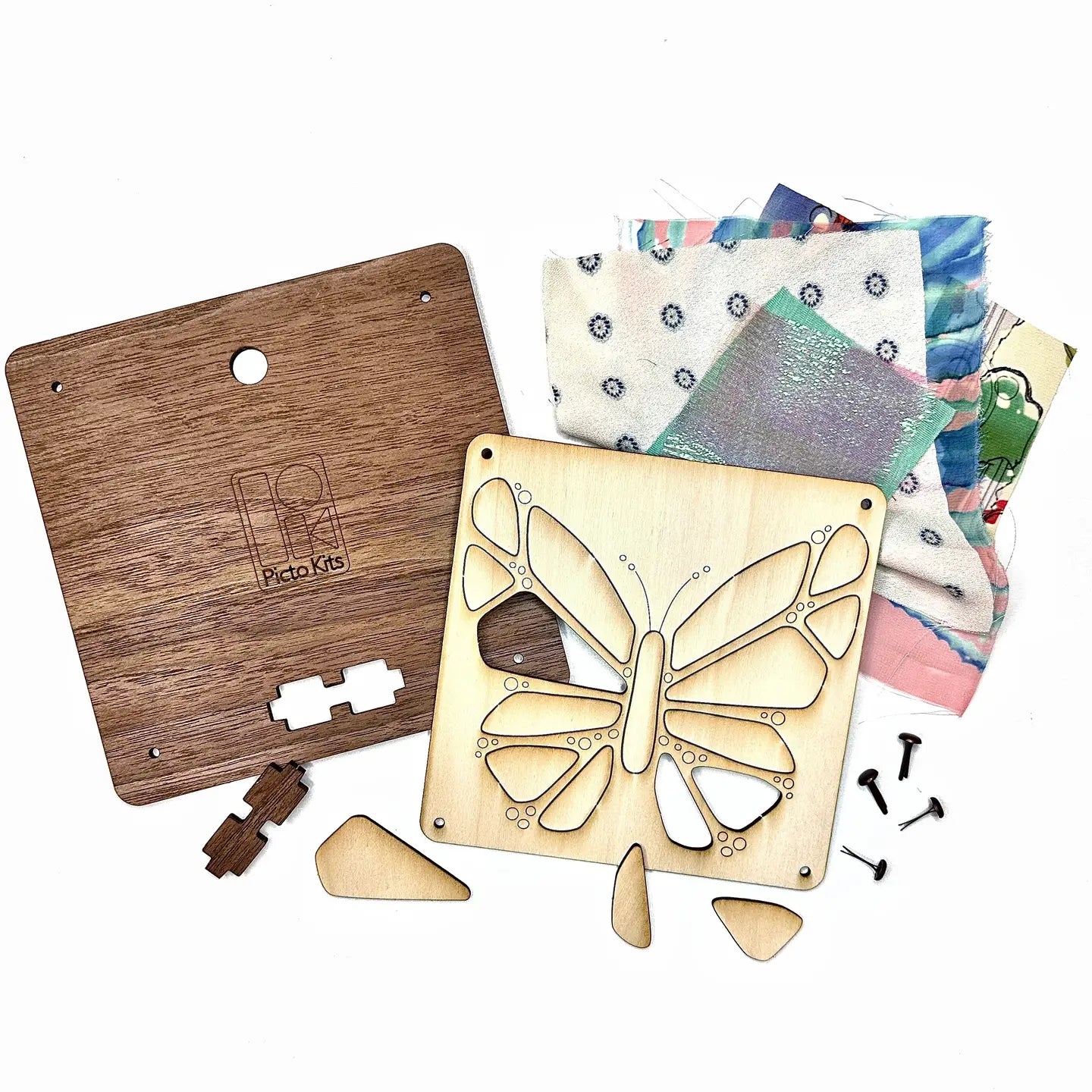 Fabric & Wood Art Kit - Butterfly - Picto Kits
