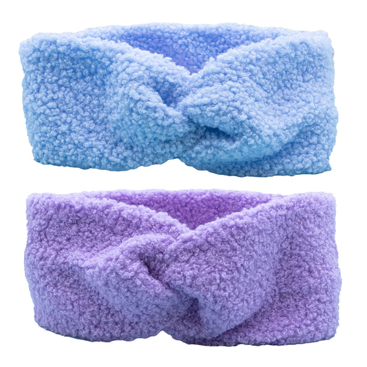 Wide Sherpa Headbands - 2 Pack - Frog Sac