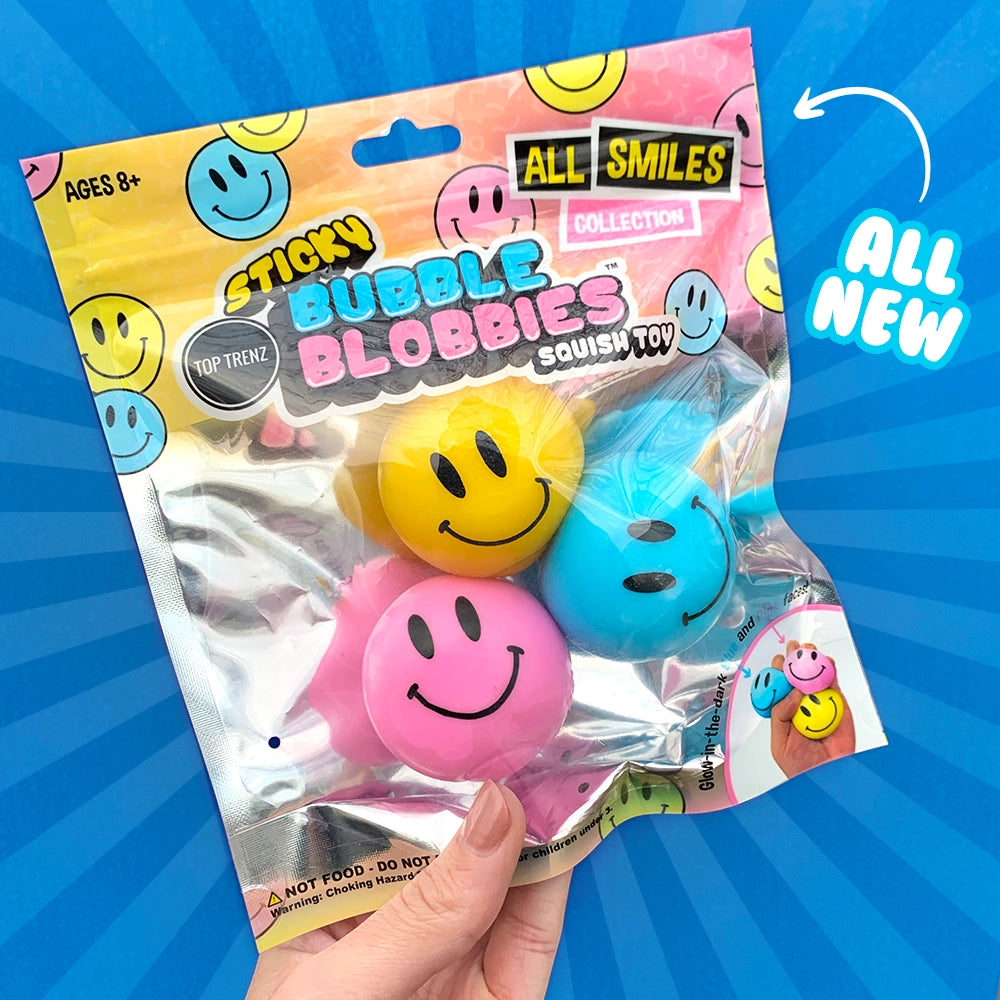 Sticky Bubble Blobbies - Happy - Top Trenz Inc