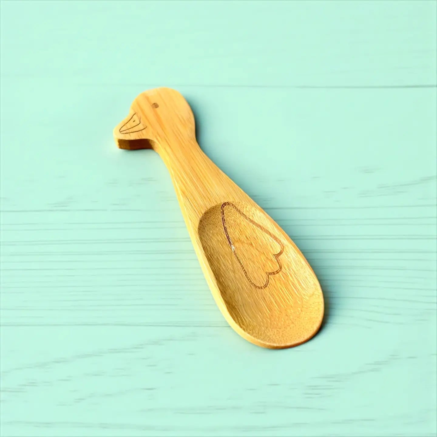 Bamboo Animal Kids & Toddler Utensils - Duck Spoon - Bamboo Switch