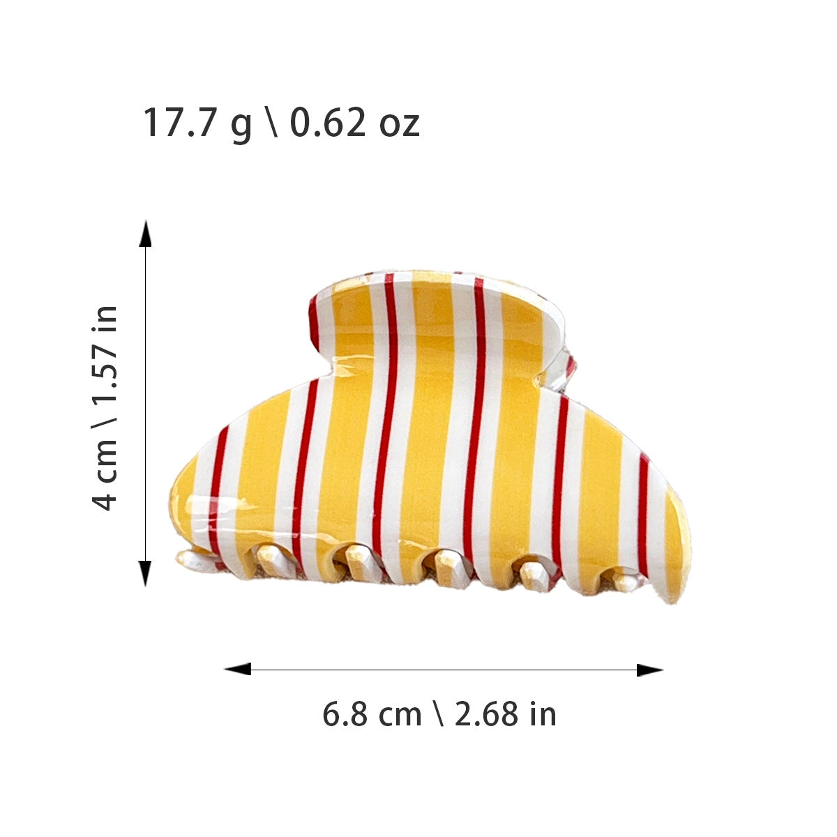 Fresh Colorful Striped Hair Claw