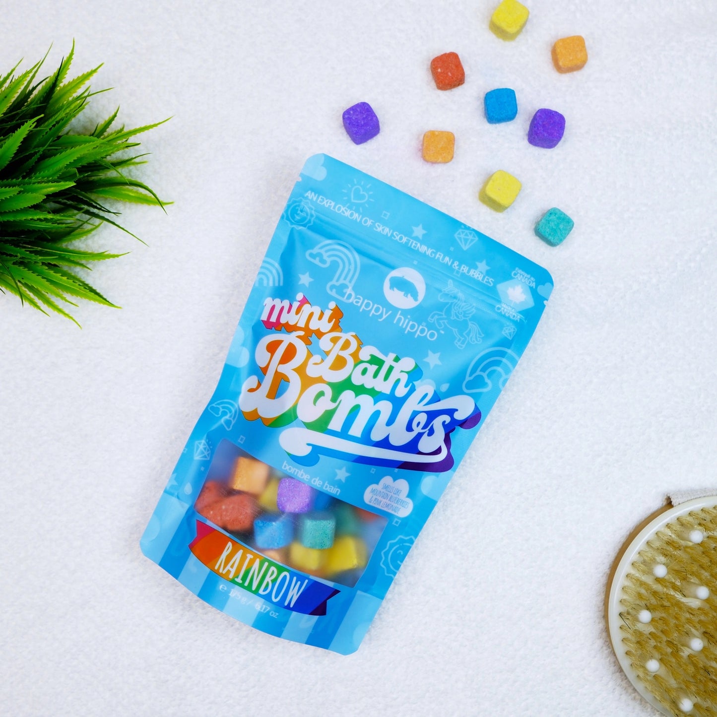 Rainbow - Mini Bath Bombs- Gift Bag - Happy Hippo Bath