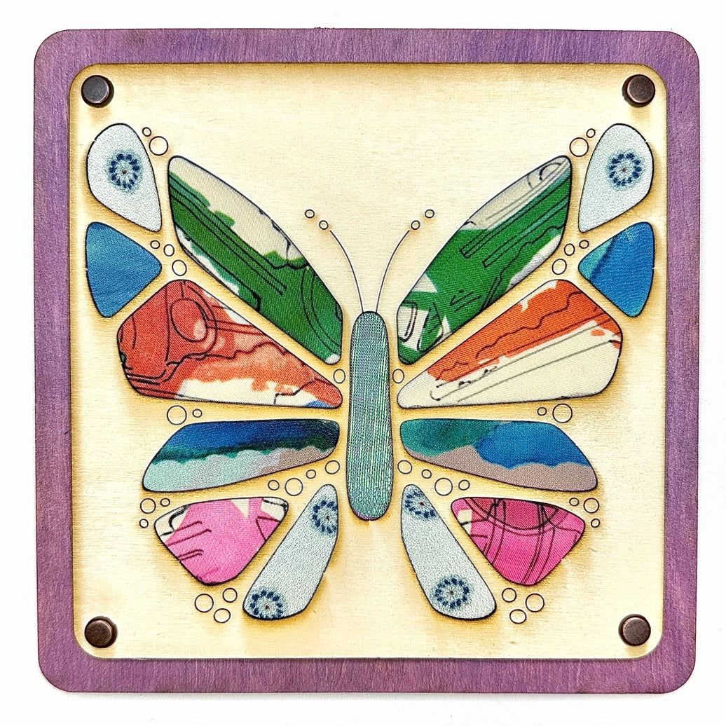 Fabric & Wood Art Kit - Butterfly - Picto Kits