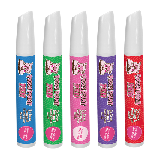 High Five! Piggy Paint Pen Bundle - Kids Non-toxic Nail Polish