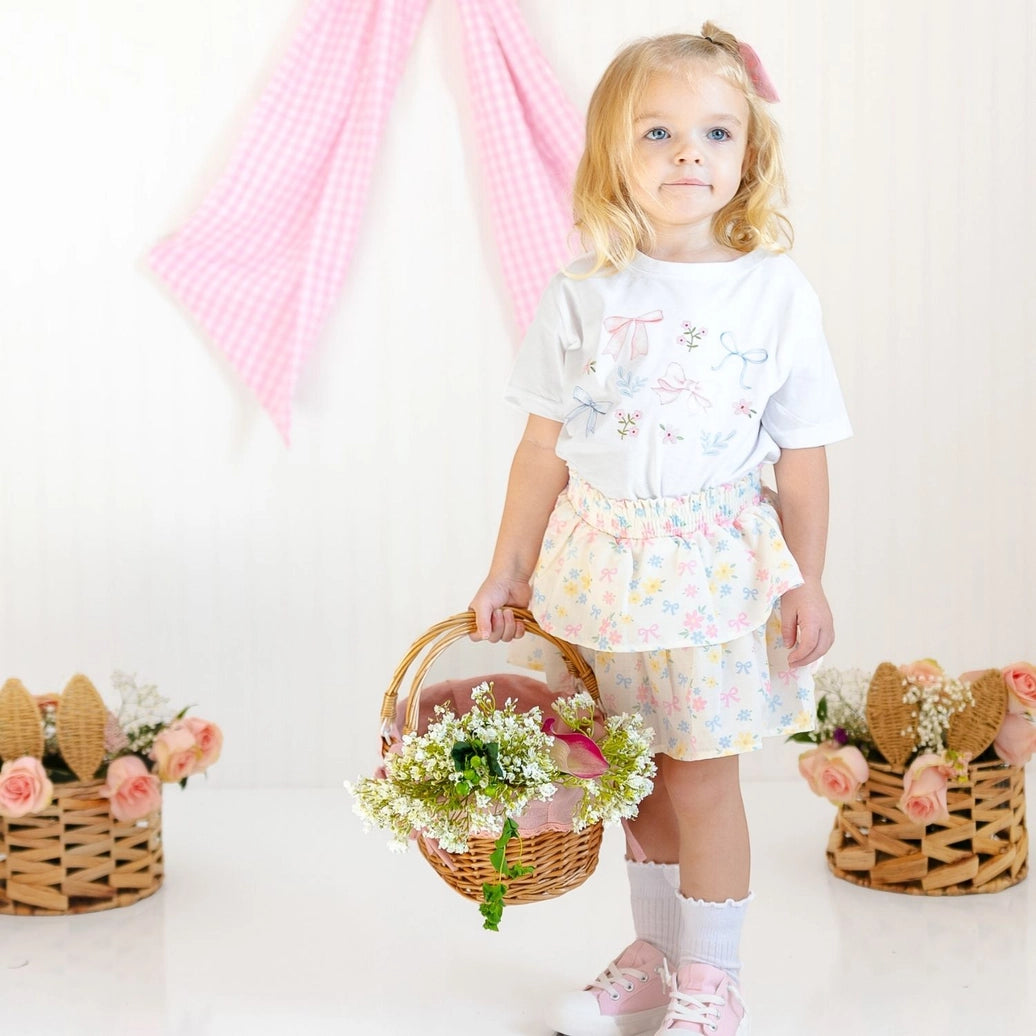 Honey Bunny Easter Tulle Bow Clip - Kids Hair Bow - Sweet Wink