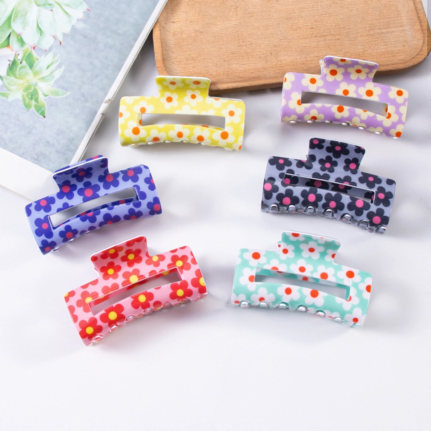 Small Fresh and Sweet Style Small Flower Hair Claw - Pink