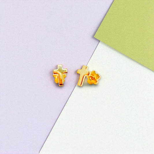 Cross Tiny Stud Kids Earrings - ETHICGOODS