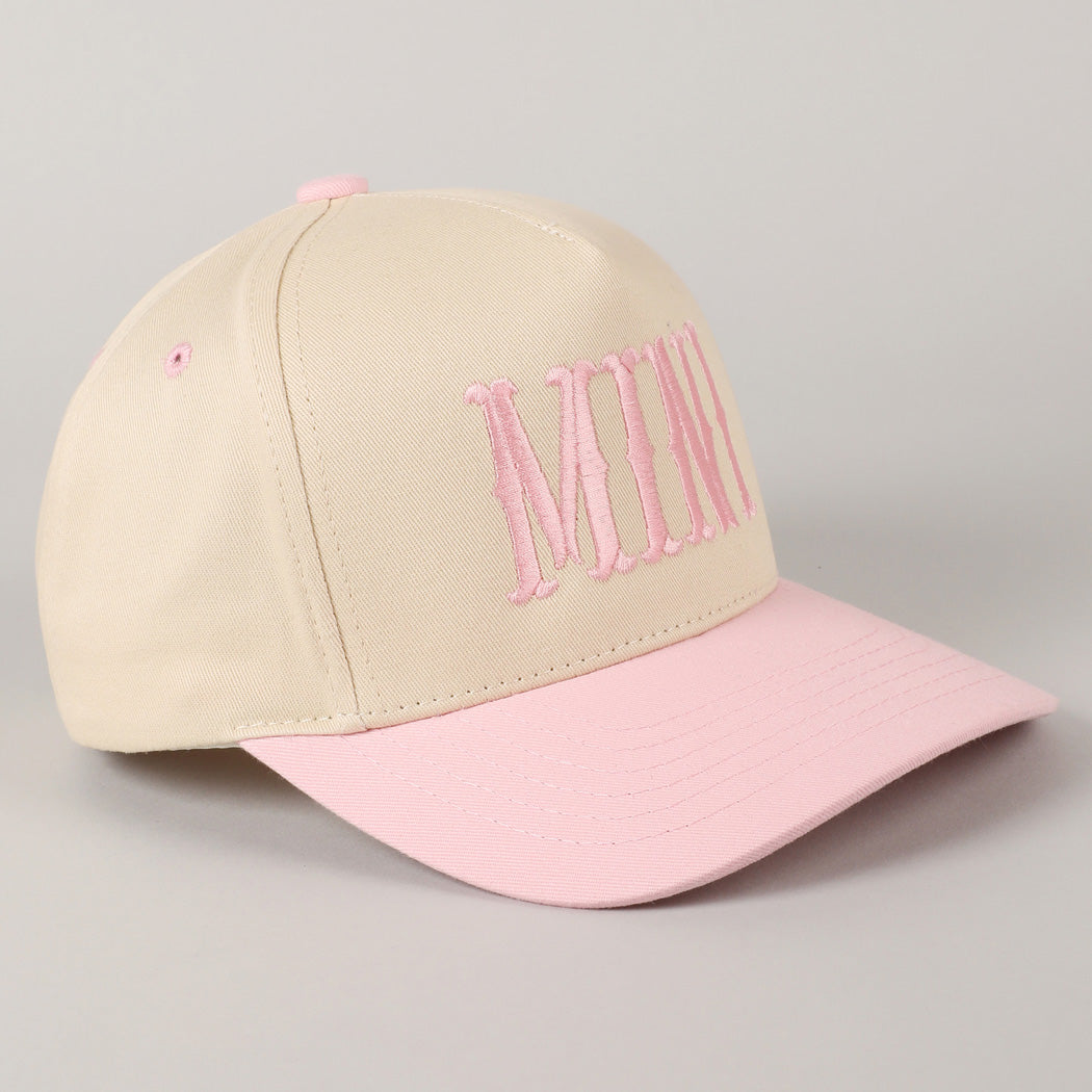 Mini Lettering Embroidery Two-Tone Baseball Cap For Kids