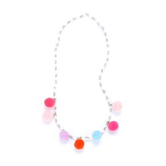 Multicolor Pompom Necklace - Peppercorn Kids