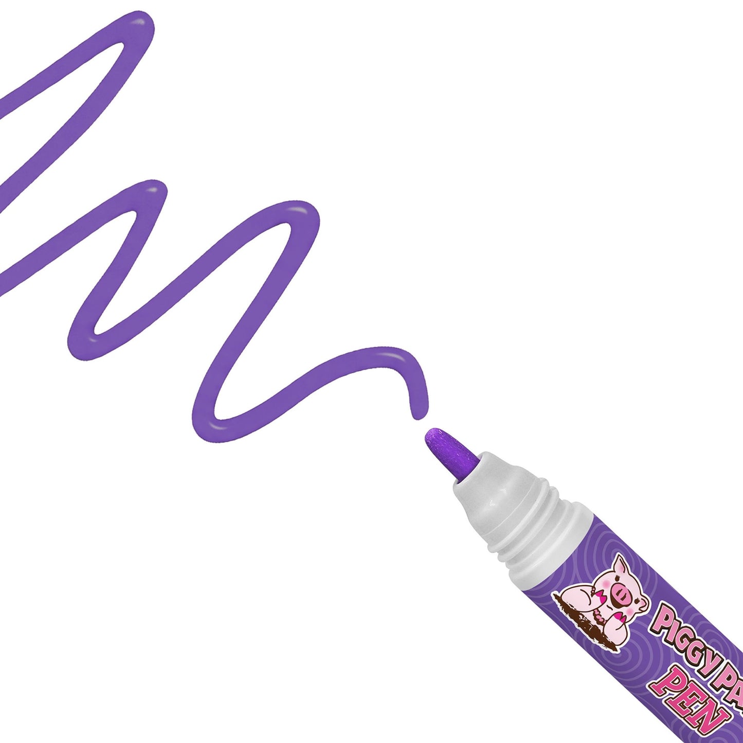 PURPLE Power Piggy Paint Pen - Kids Non-toxic Nail Polish
