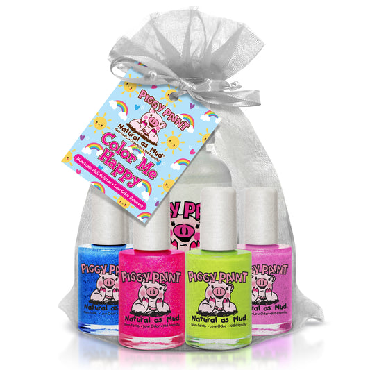 Color Me Happy Package - 8 polish Gift Set Kids Non-toxic Nail Polish