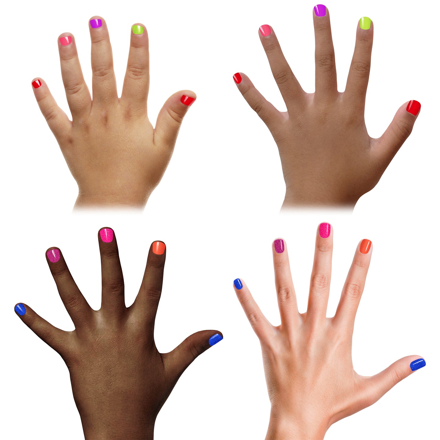 Color Me Happy Package - 8 polish Gift Set Kids Non-toxic Nail Polish