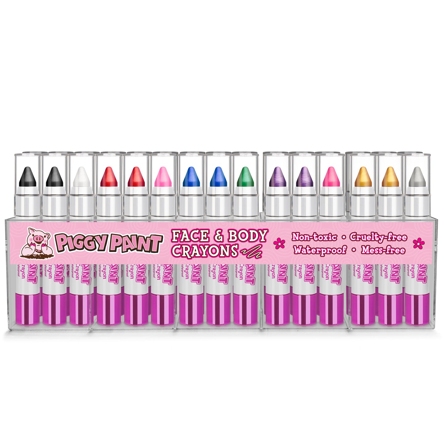 Face & Body Crayon Display – 30 Crayons - Wholesale